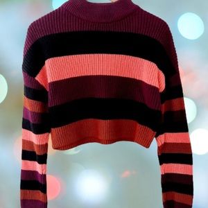 Express cropped knit sweater XL